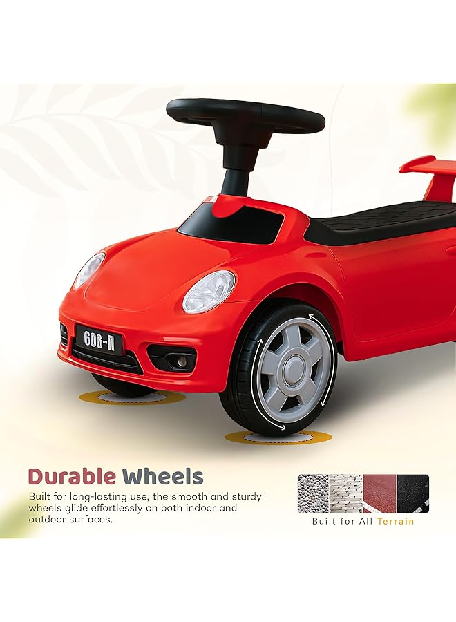 BAYBEE Push Ride On Car For Kids With Music Light & Comfort Seat | Toddlers Push Car Baby Cars Toys | Baby Ride On For Kid To 1 To 3 Years Boys Girls (Red) - Image 4