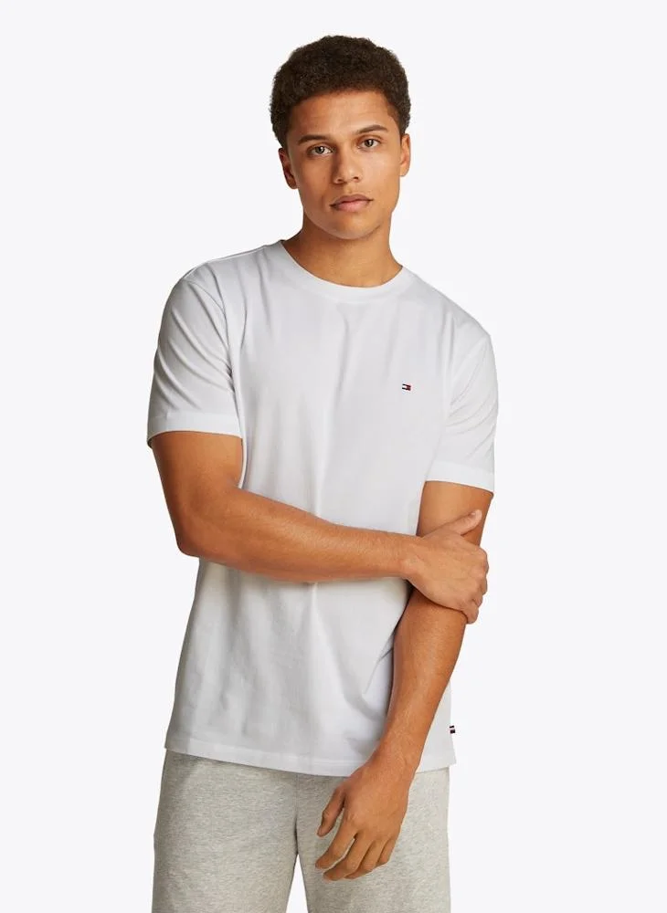 تومي هيلفيغر Logo Crew Neck Short Sleeve T-Shirt