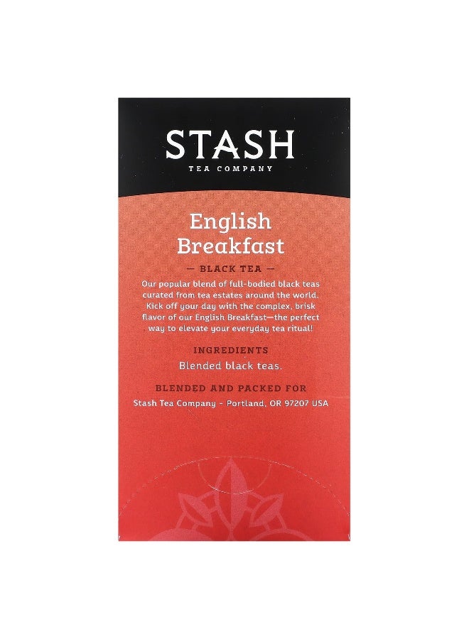 Stash Tea, Black Tea, English Breakfast, 20 Tea Bags, 1.4 oz (40 g) - Image 2