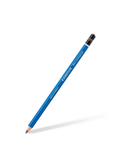 Mars Lumograph 7B Pencil - Pack Of 12 Blue