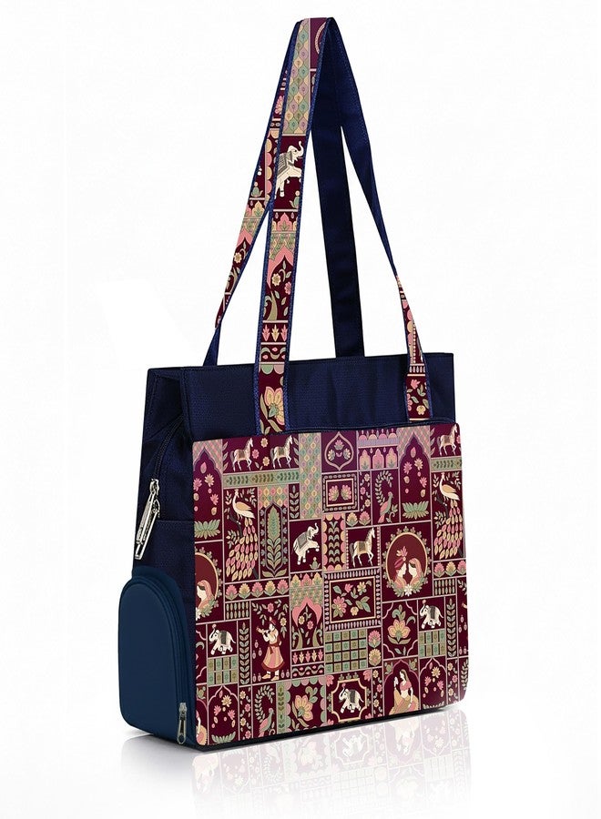 Fancy Walas Printed Handbag for Women | Office Bag | Stylish Bag for Office Use | Nylon Large Shoulder Bag 20 Liter | Stylish Tote for Office Use | Purse for Women | Vegan Handbag | Daily & Travel Use - Image 1