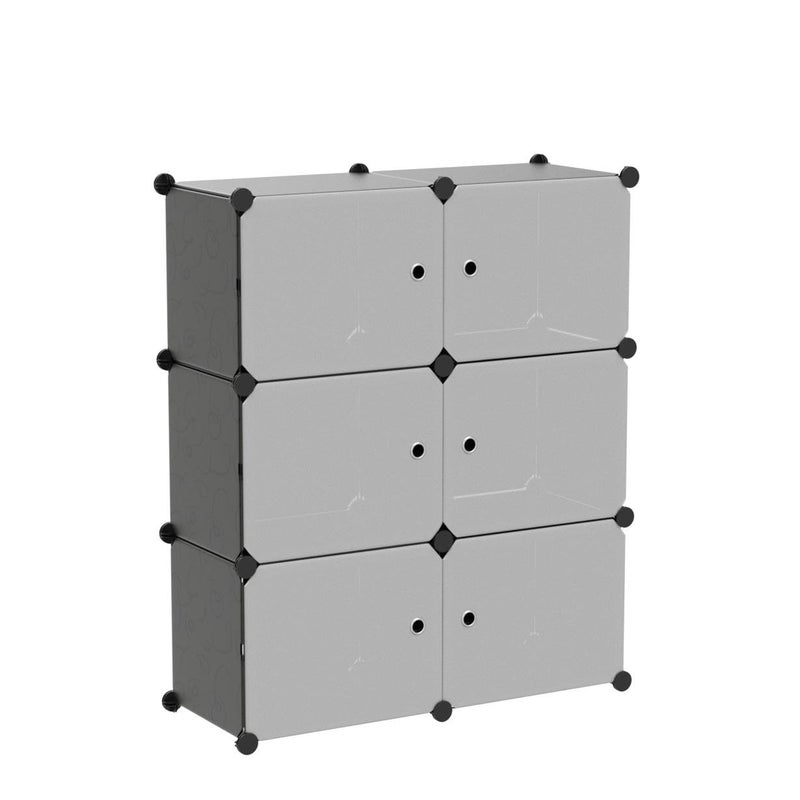 AYSIS Portable Shoe Rack Organizer 30 Pair Tower Shelf Storage Cabinet Stand Expandable for Heels, Boots, Slippers, (12-Layer-6-Door-Black, Plastic) - Image 4