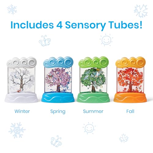 hand2mind Changing Seasons Sensory Tubes, Quiet Fidget Toys for Kids 3-5, Toddler Science Weather Toys, Calm Down Corner Supplies, Preschool Classroom Must Haves - Image 2