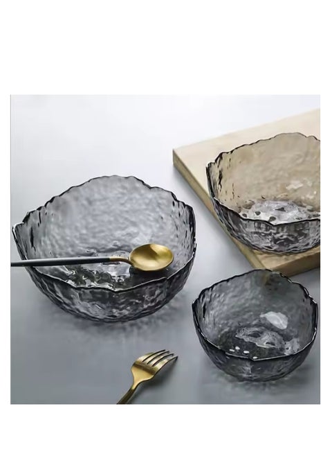 Glass Bowls Set Of 3 pieces - Grey