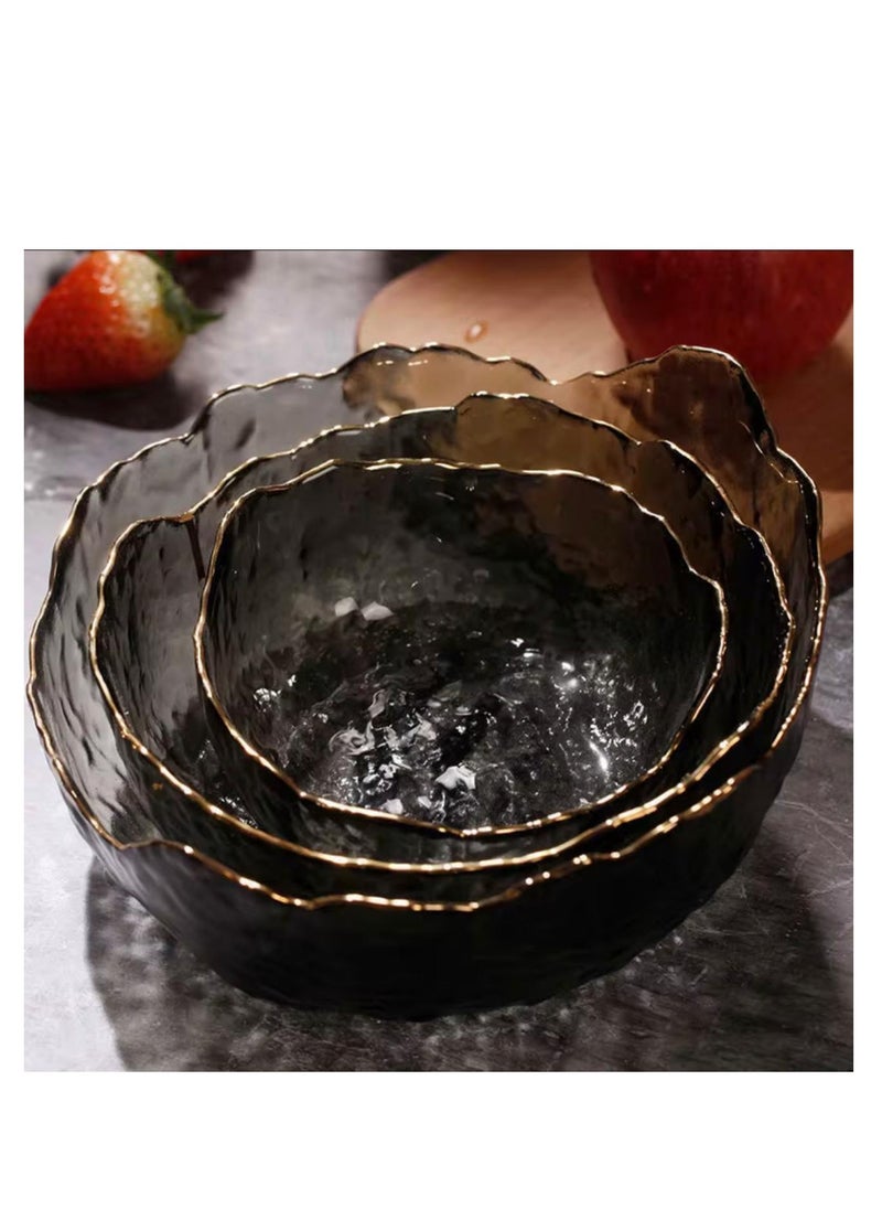 Generic - Glass Bowls Set Of 3 pieces - Grey - Image 1