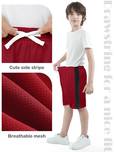 Resinta 5 Pack Boys Shorts Boys Basketball Athletic Shorts Kids Active Gym Soccer Sports Shorts Mesh Quick Dry Elastic Waist - Image 3
