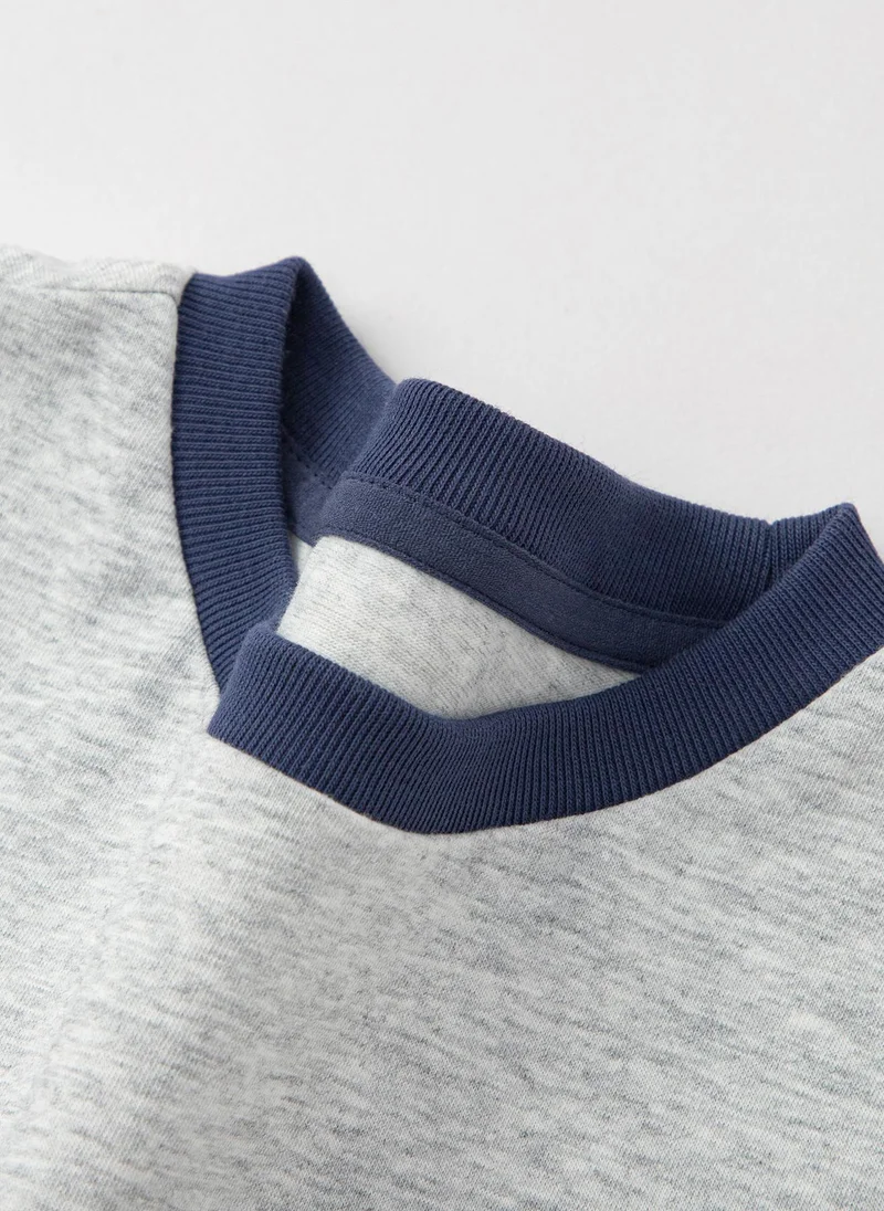 Balabala Grey Toddler Boys Round v-neck short-sleeved T-shirt for Men | Best Price UAE