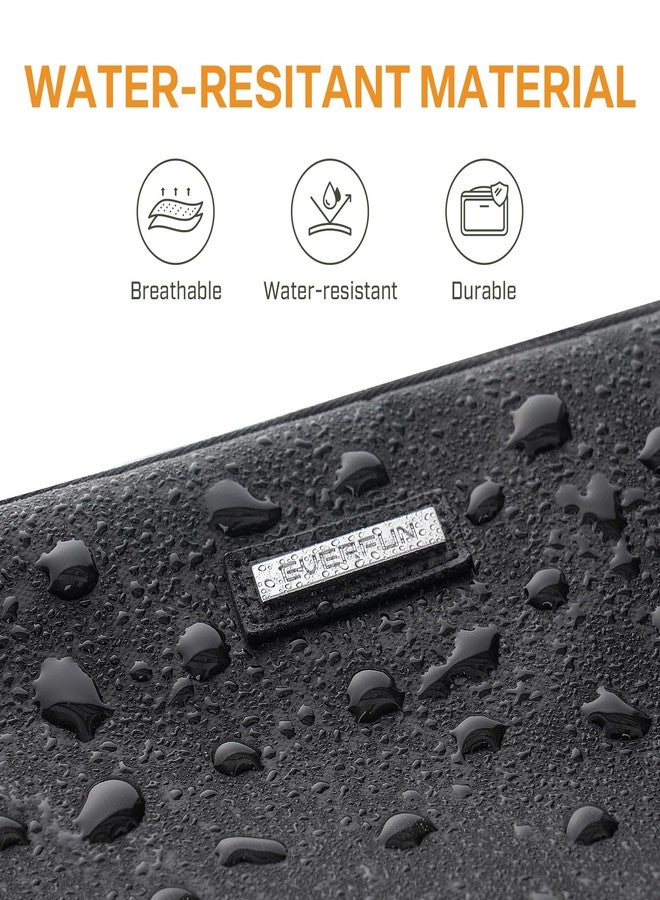 إيفر فن حقيبة أدوات تجميل صغيرة الحجم من إيفر فن، مناسبة للرجال والنساء أثناء السفر، حقيبة حلاقة واسعة الفتح، حقيبة تنظيم مكياج مقاومة للماء مع قسم للأغراض الرطبة والجافة، أسود، متوسط، أسود - Image 2