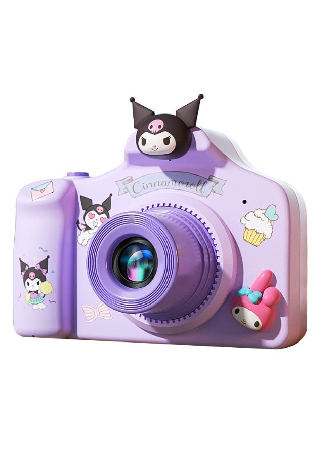 kuromi كورومي الأطفال كاميرا لعبة فتاة يمكن التقاط الصور كاميرا رقمية هد كاميرا الأطفال يوم هدية عيد ميلاد - Image 1