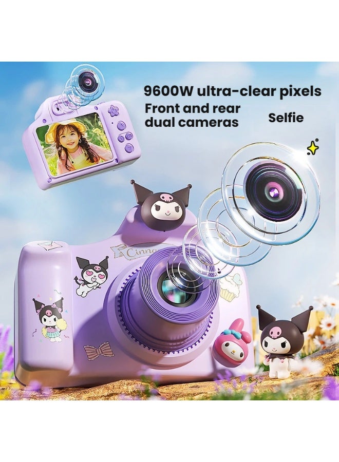 kuromi كورومي الأطفال كاميرا لعبة فتاة يمكن التقاط الصور كاميرا رقمية هد كاميرا الأطفال يوم هدية عيد ميلاد - Image 2