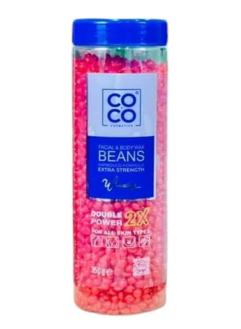 Coco Facial and Body Wax Beans Extra Strength Double Power 2 x - 350g - Image 1