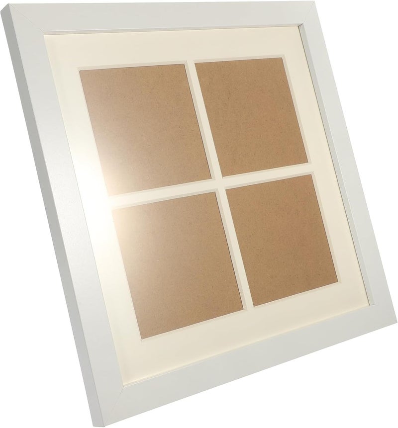 Square 10x10 Inch Photo Frame for Canvas Painting White Wood Frame for Oil Painting Display Wall-mountable DIY for Home Décor and Art Hanging - Image 1