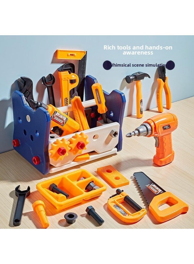 Children Screw Repair Toolbox Toys Boys Simulation Play House Tools Suit Early Education Toys-Color:[40-piece Set] Toolbox Suit  - Image 5