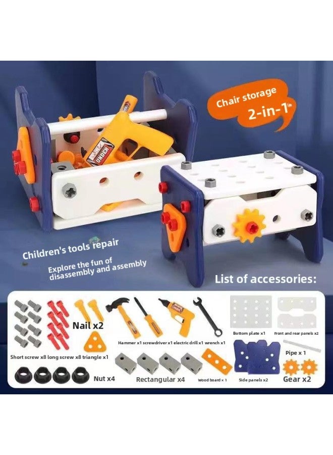 Children Screw Repair Toolbox Toys Boys Simulation Play House Tools Suit Early Education Toys-Color:[40-piece Set] Toolbox Suit  - Image 1