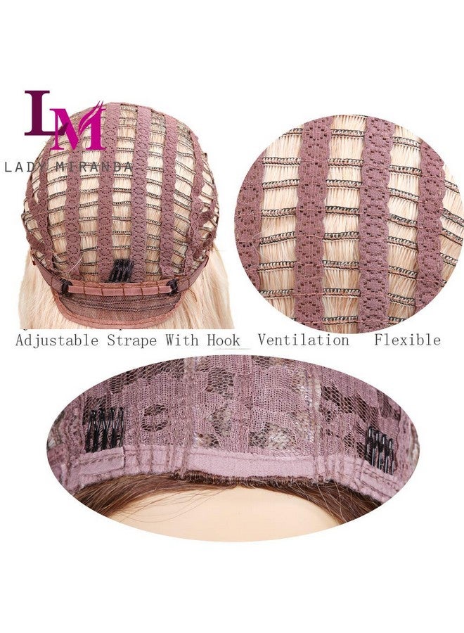 Lady Miranda باروكة أومبري بني إلى أشقر رمادي كثافة عالية شعر صناعي مقاوم للحرارة باروكات كاملة للنساء (أشقر رمادي)  - Image 5