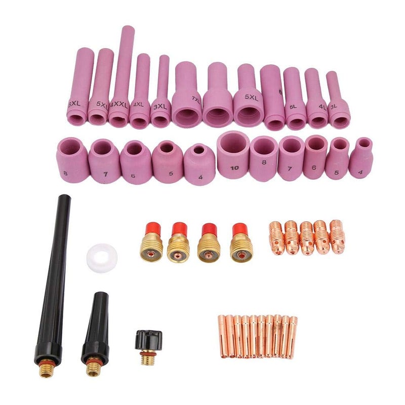 klarako TIG Nozzles, 46pcs/Set WP-9/20/25 Series TIG Welding Torch Consumables Accessories Weld aid Welding Torch Parts - Image 1
