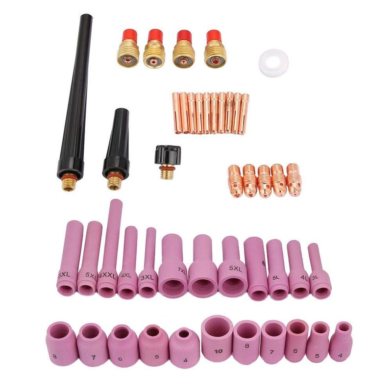 klarako TIG Nozzles, 46pcs/Set WP-9/20/25 Series TIG Welding Torch Consumables Accessories Weld aid Welding Torch Parts - Image 5