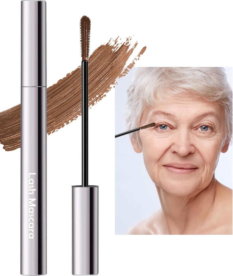 Brown Mascara for Older Women 60 Plus Tubing Mascara Volume and Length for Mature Women with Thinning Lashes Hypoallergenic Prime Mscara for Sensitive Eyes Non Clumping Waterproof Long Lasting02
