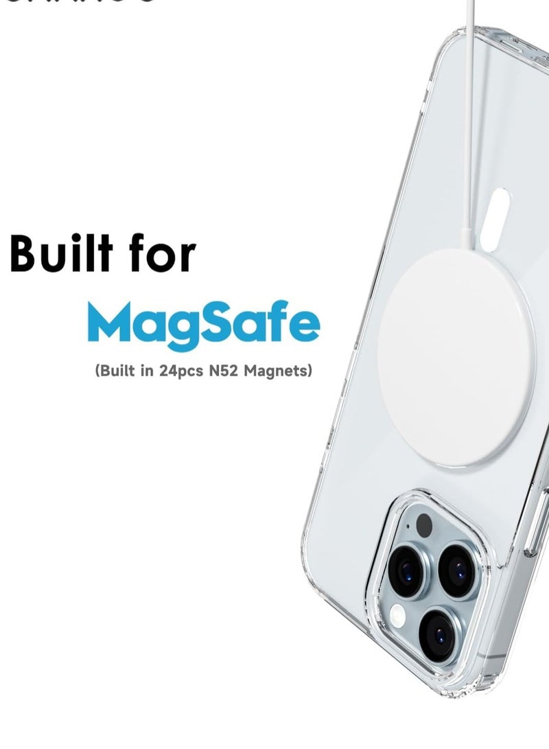 BORTONY iPhone 16 Pro Max Magsafe Case Transparent iPhone 16 Pro Max Cover Slim Thin Shockproof Protective Case for iPhone 16 Pro Max 6.9 inch - Image 3