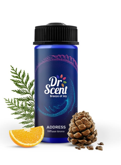 Dr Scent Breeze of Joy Diffuser Aroma Address – Velvet Cedar, Citrus, and Cedarwood Fragrance | Made in the UK (170ml) Perfect for Offices, Homes, Shops, Hotel Rooms & Small Lobbies