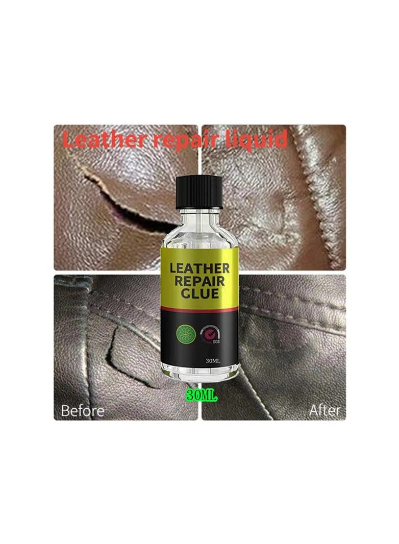1-Bottle 30ml Leather Repair Glue,Auto Seat Maintenance Leather Care Liquid,Home Rubber Leather Sofa Repair Gel - Image 1
