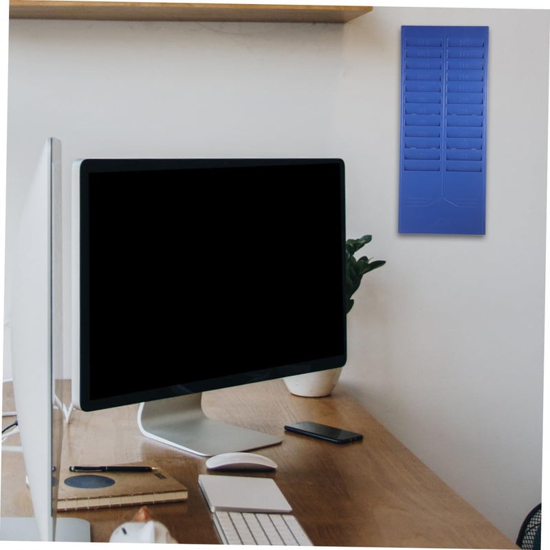 FUOYLOO Wall-Mounted Attendance Card Rack with Stickers Card Holder for Employee Badge Storage Retractable Organizer for Office and Warehouse Use Random Color - Image 4