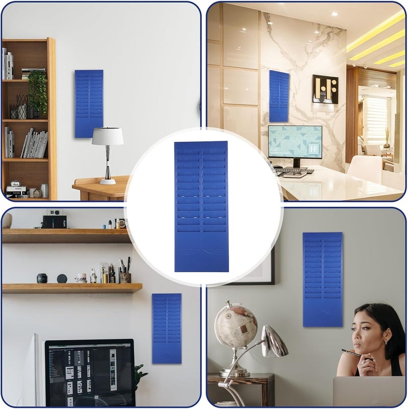 FUOYLOO Wall-Mounted Attendance Card Rack with Stickers Card Holder for Employee Badge Storage Retractable Organizer for Office and Warehouse Use Random Color - Image 3