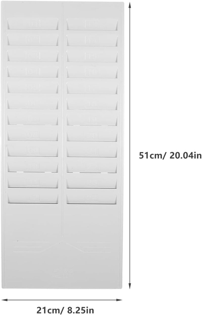 FUOYLOO Wall-Mounted Attendance Card Rack with Stickers Card Holder for Employee Badge Storage Retractable Organizer for Office and Warehouse Use Random Color - Image 1