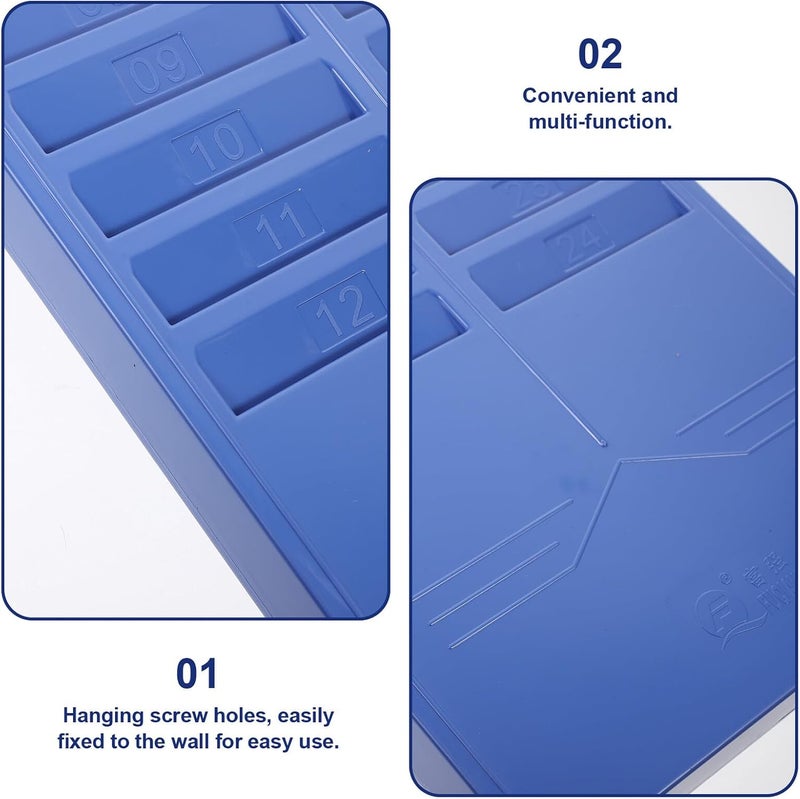 FUOYLOO Wall-Mounted Attendance Card Rack with Stickers Card Holder for Employee Badge Storage Retractable Organizer for Office and Warehouse Use Random Color - Image 5