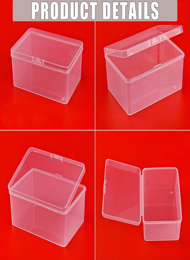 Gansita 4Pcs Clear Playing Deck Card Storage Box Plastic Card Boxes Playing Card Boxs High Capacity Playing Card Case 4.3 x 2.95 x 2.17 Inch Organizer Snap Closed Trading Games Collector - Image 5