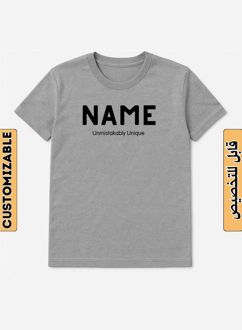 لوحة تيشيرت قطن قابل للتخصيص باسمك مع تصميم عبارة إنجليزية فريد لا يشبه أحد - Image 1