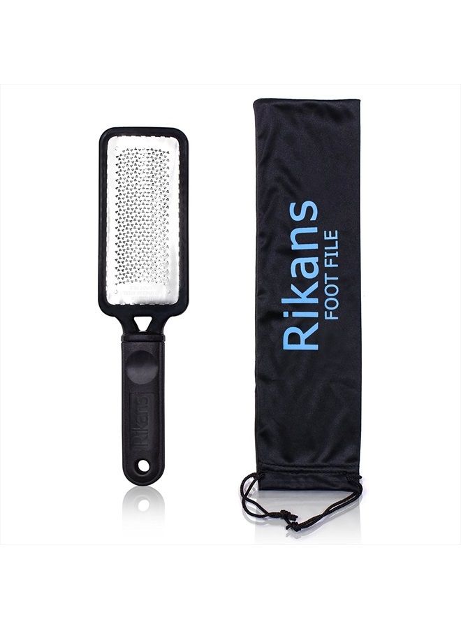 Rikans Colossal Foot rasp Foot File and Callus Remover. Best Foot Care Pedicure Metal Surface Tool to Remove Hard Skin. Can be Used on Both Wet and Dry feet, Surgical Grade Stainless Steel File - Image 2