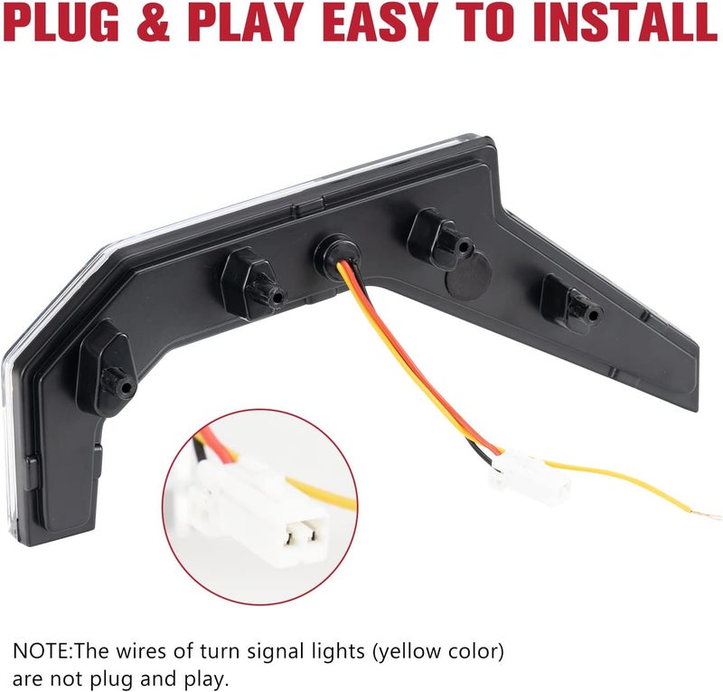 A & UTV PRO Front Fang Accent Lights Kit with Yellow LED Turn Signal for Polaris RZR - Image 5