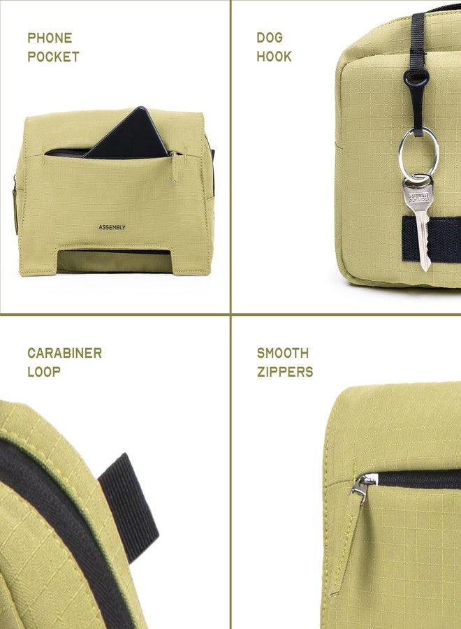 THE ASSEMBLY Assembly Travel Crossbody Side Bag with Quick-Release Buckle, Dog Hook for Hiking & Trekking, Tear Resistant 600D Ripstop Fabric -Scape | 4 L - Image 3
