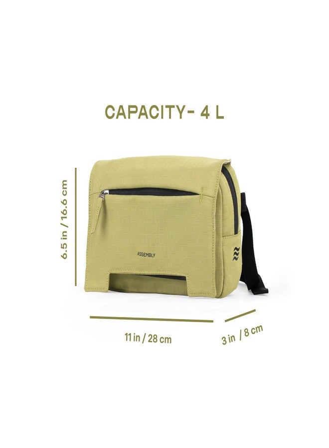 THE ASSEMBLY Assembly Travel Crossbody Side Bag with Quick-Release Buckle, Dog Hook for Hiking & Trekking, Tear Resistant 600D Ripstop Fabric -Scape | 4 L - Image 4