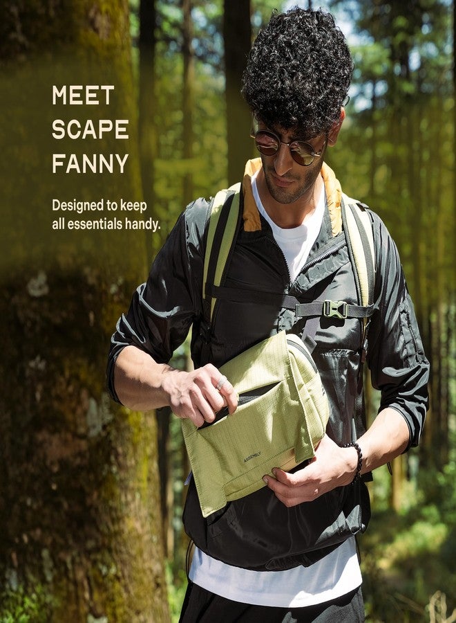 THE ASSEMBLY Assembly Travel Crossbody Side Bag with Quick-Release Buckle, Dog Hook for Hiking & Trekking, Tear Resistant 600D Ripstop Fabric -Scape | 4 L - Image 2