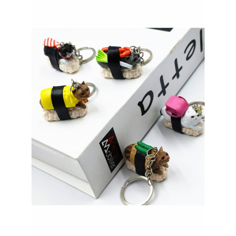 SOLARAE مفتاح قطة هدية للنساء، حلقة مفاتيح قطة لطيفة مضحكة، هدية مجوهرات صغيرة لصديقة، صديقة، أم، جدة، حفلة عيد ميلاد، جيدة للهاتف المحمول، حقيبة يد، محفظة - Image 5