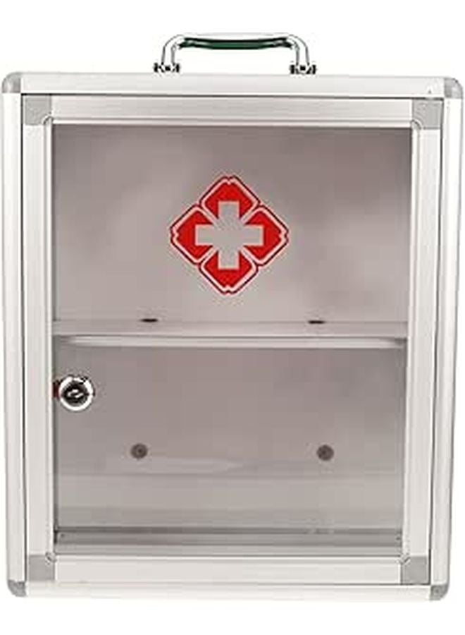 Wall Mounted First Aid Cabinet Medicine Storage Box With Compartments For Home Emergency Supplies - Image 1