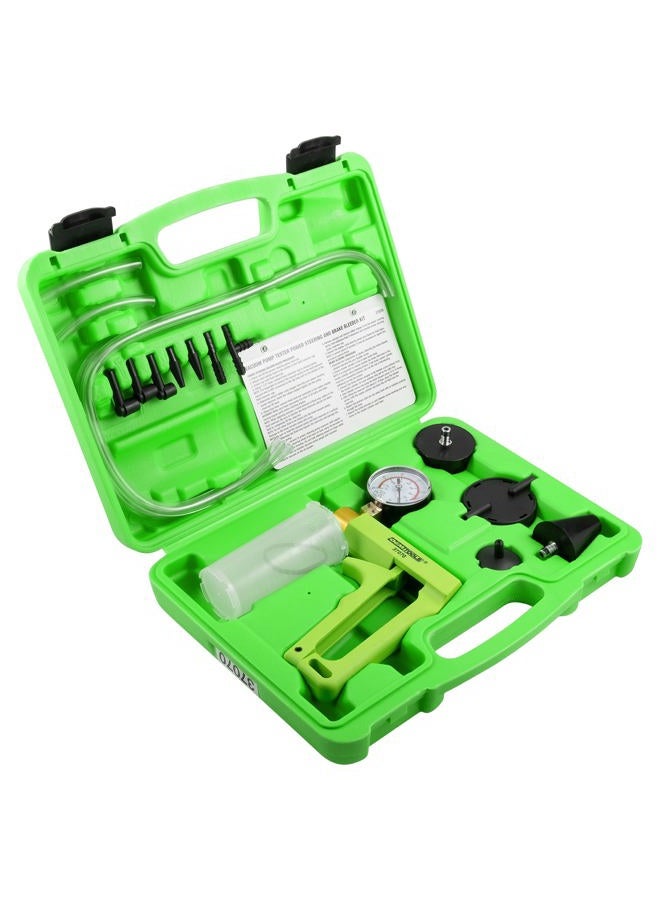 OEMTOOLS 37070 Brake Bleeder, Steering Pump Bleeder and Vacuum Pump Test Kit, Brake Fluid Bleeder Kit, Vacuum Test, Brake Fluid Drain Kit, Vacuum Pump - Image 3