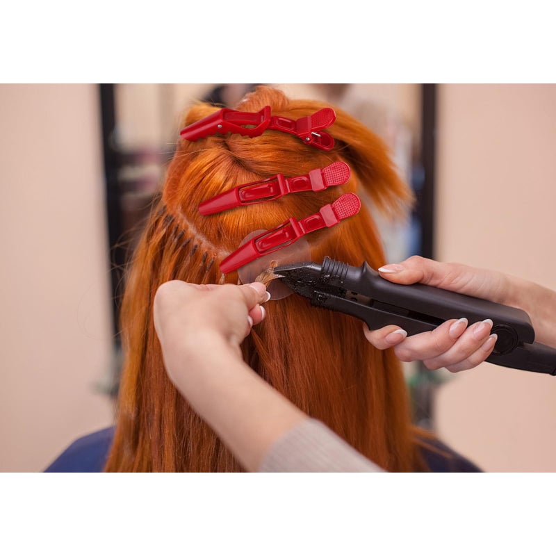 Ondder 24 Pcs Red Large Alligator Hair Clips for Styling Sectioning, Pro Salon Clips for Hair Coloring Cutting, Hair Styling Accessories for Women - Image 3