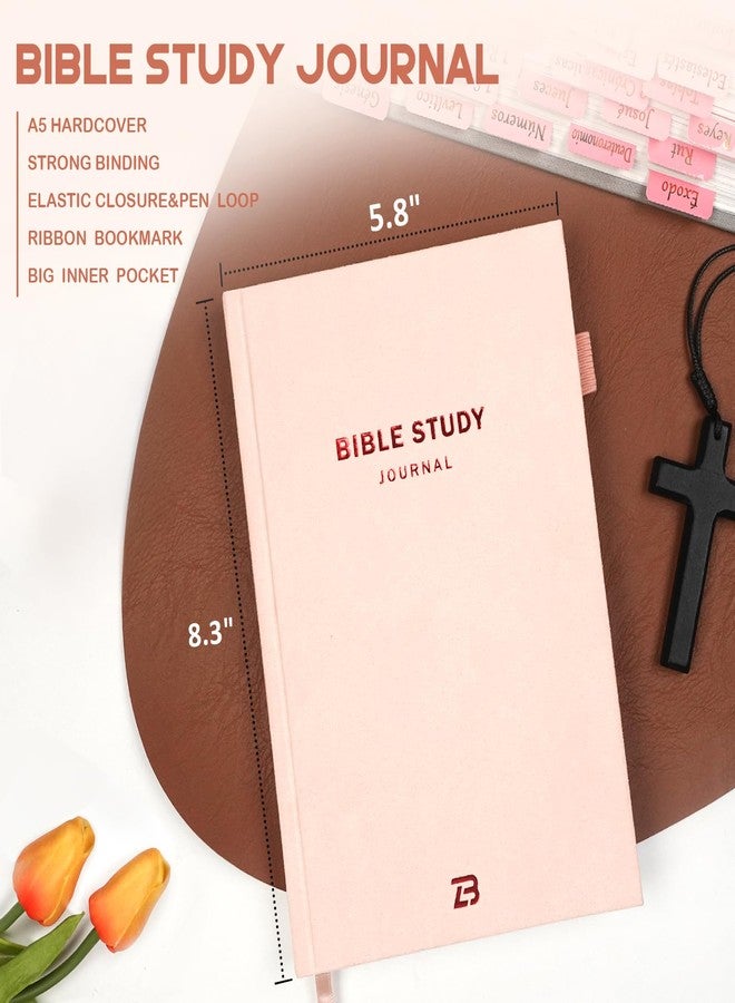 Zorblinx Bible Study Journal - Prayer & Christian Journals with Church Notes Notebook | Christian Gifts for Women with Bible Study Supplies & Devotional Journaling Kit, Pink - Image 2