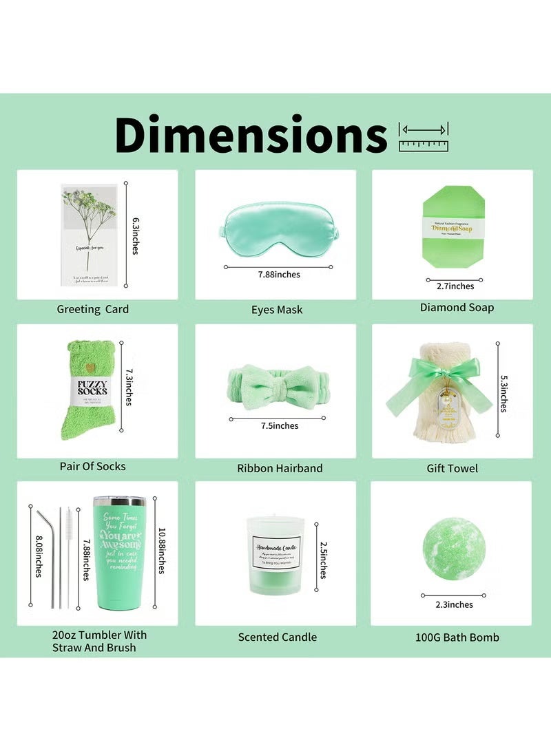 SKT Shiketro Gift Basket for Women - Birthday Gift Box Get Well Soon Gift Set Contains 11 Inspirational Gifts Relaxing Spa Treatment Package for Women Bestie Friendship Female Friend Gift - Image 2