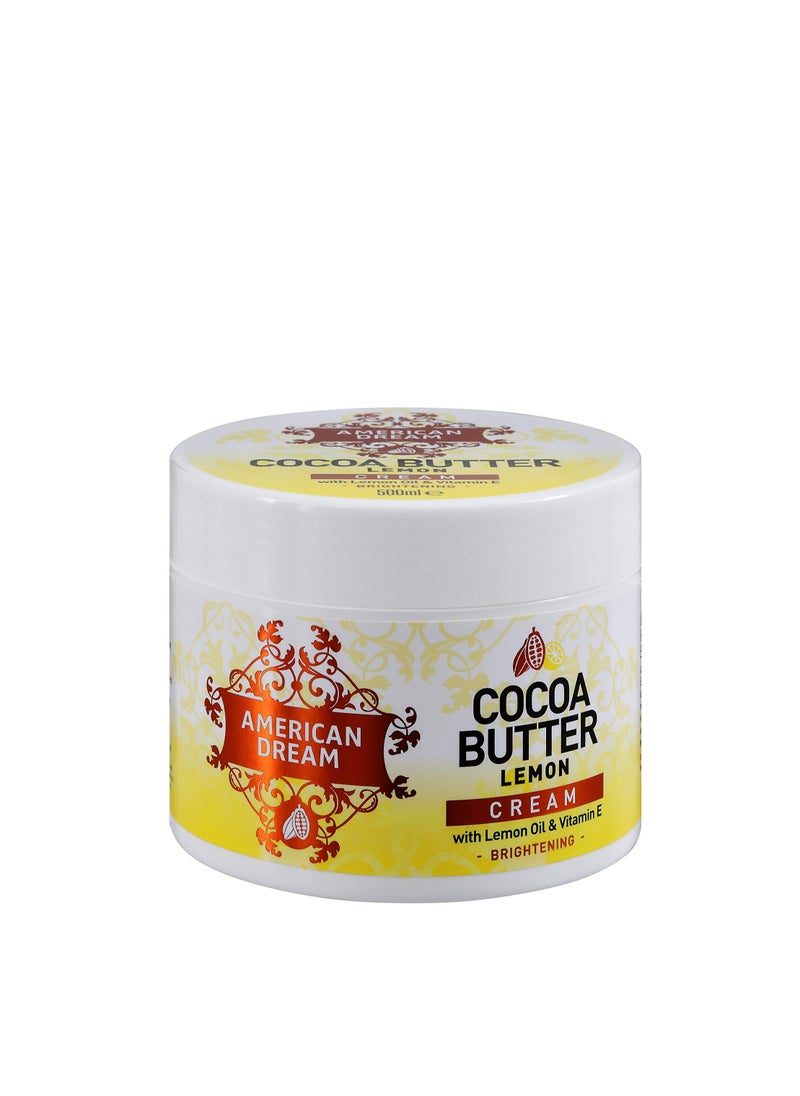 AMERICAN DREAM Cocoa Butter Cream with Lemon Oil and Vitamin E 