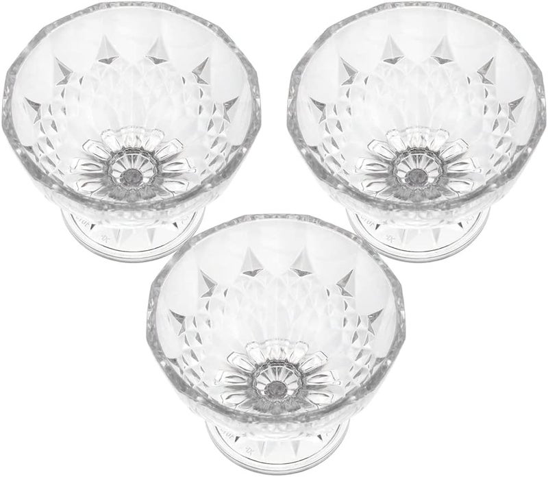 KAHAAN Glass Dessert Bowls 150 ml Glass Ice Cream Cups 6 Pack Mini Trifle Footed Dessert Bowls for Dessert Sundae Ice Cream Salad Cocktail Condiment Trifle Clear - Image 2