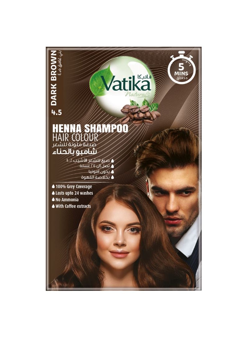 Vatika Naturals - Instant Henna Shampoo Hair Colour With Gloves 20ml - Image 1