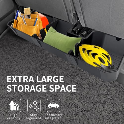 XPHAZZ Rear Underseat Storage Compatible with 2019-2025 RAM 1500 Pickup ABS Under Seat Organizer Bin (ABS - Black, 2019+ RAM 1500) - Image 3