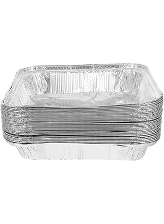Disposable Aluminum Square Foil Pans 30 Pack For Baking Pies Tarts Quiches - Image 1