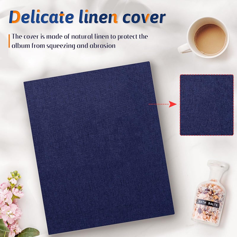 Popotop Photo Album 4x6 200 Pockets for Wedding Gifts Linen Hardcover Picture Albums for Family Anniversary Baby Vacation Pictures - Image 2