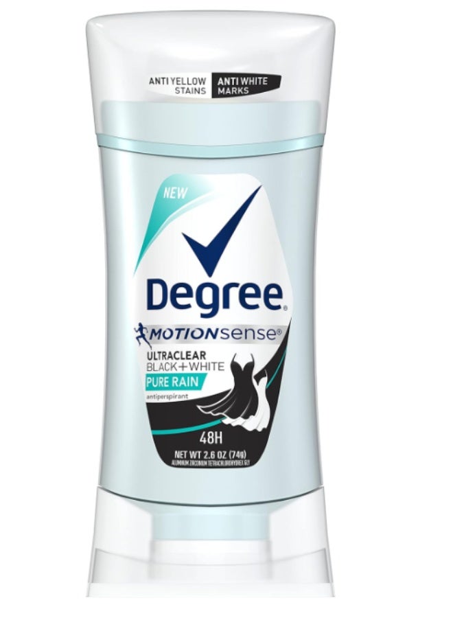 Degree Women UltraClear Antiperspirant Deodorant Black+White Pure Rain 74 g - Image 1