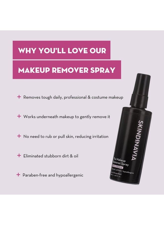 SKINDINAVIA The Makeup Remover Spray Gently Removes Makeup Without Drying Or Irritating Skin Suitable For All Skin Types And Sensitive Skin Hypoallergenic (4 Oz)  - Image 3